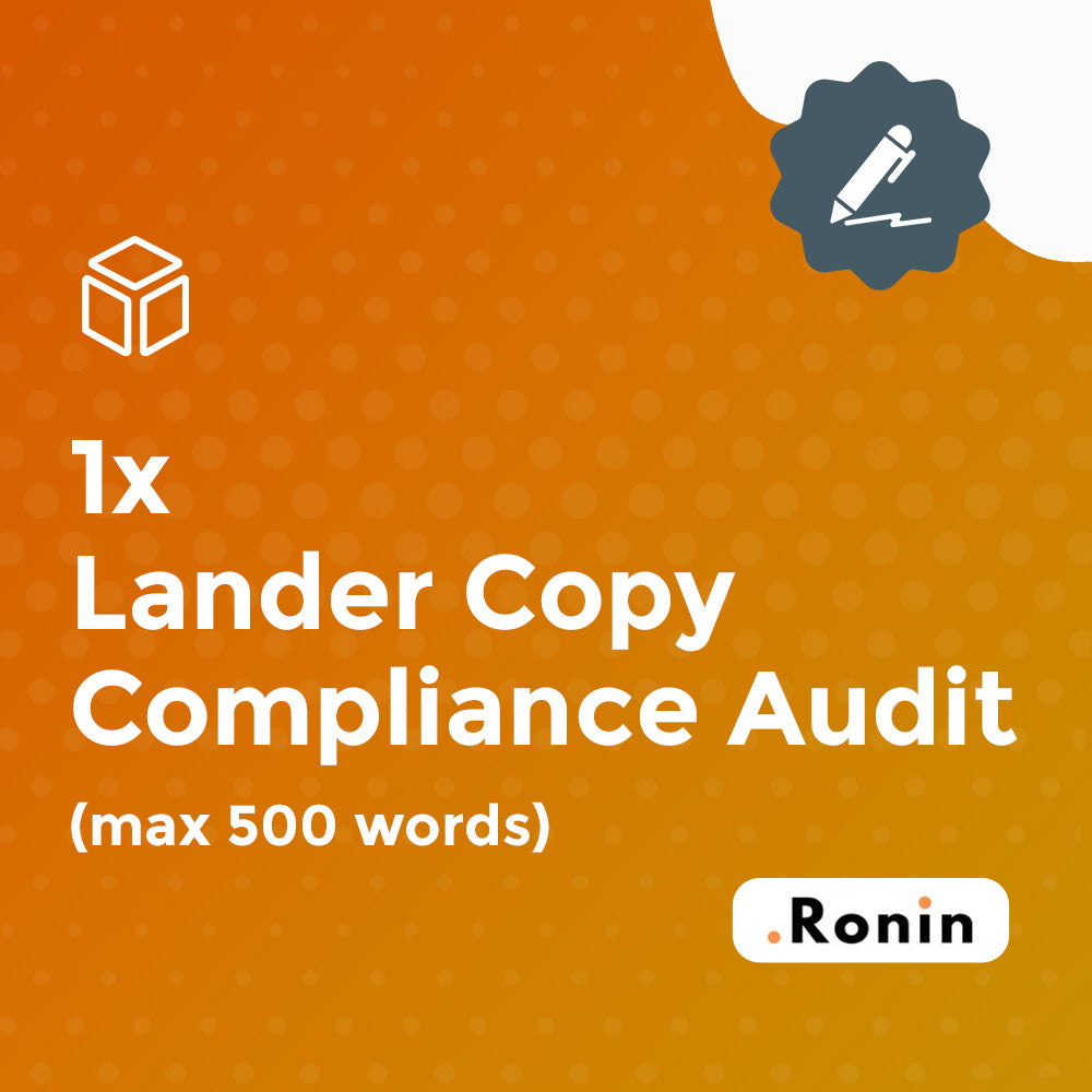 1x Lander Copy (Max 500 words)
